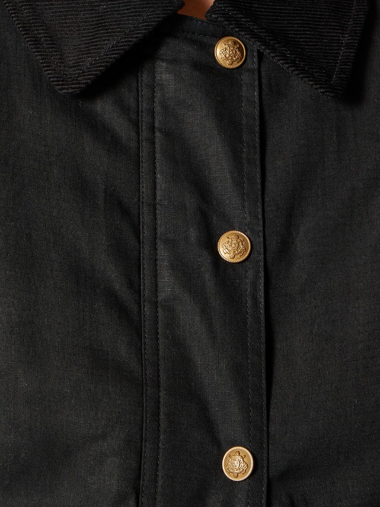 Bnwt New J. Crew Women's Cropped Barn Jacket In Black Ripstop Cotton Sz Medium — image 5 of 6